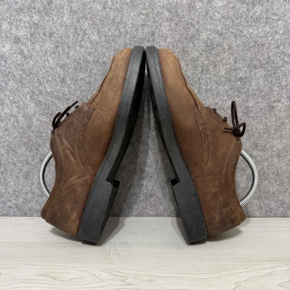 Nunn Bush Mens Brown Leather Moc Toe Oxford Dress Shoes 9.5‎